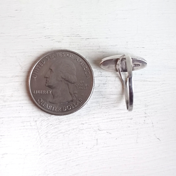 VTG Sterling Silver Turquoise Stone Ring - Picture 6 of 7